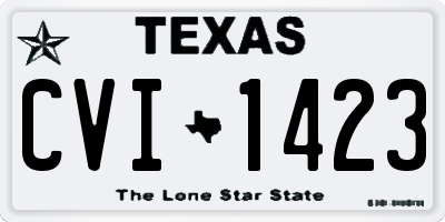 TX license plate CVI1423