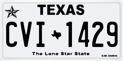 TX license plate CVI1429