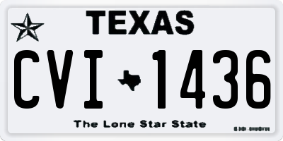 TX license plate CVI1436
