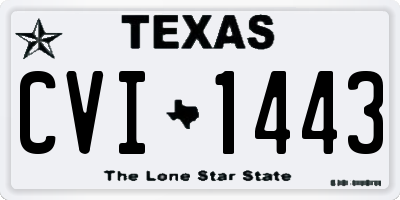 TX license plate CVI1443