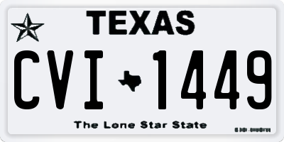 TX license plate CVI1449