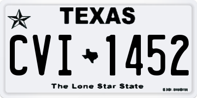 TX license plate CVI1452