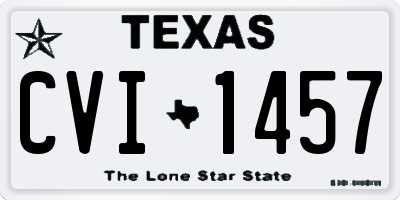 TX license plate CVI1457