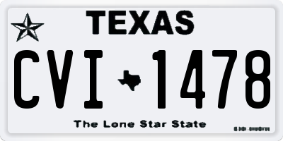 TX license plate CVI1478