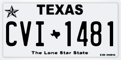 TX license plate CVI1481