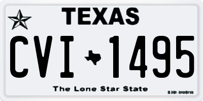TX license plate CVI1495