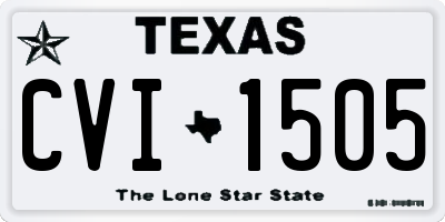 TX license plate CVI1505