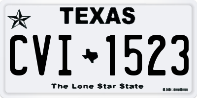 TX license plate CVI1523
