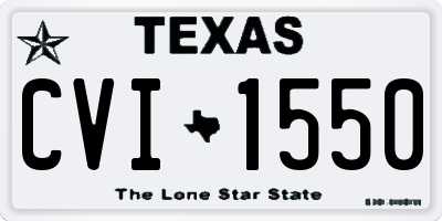 TX license plate CVI1550