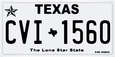 TX license plate CVI1560