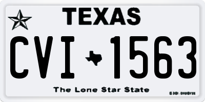 TX license plate CVI1563
