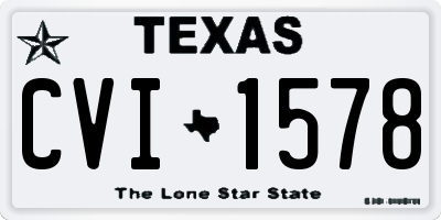 TX license plate CVI1578