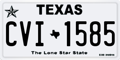 TX license plate CVI1585
