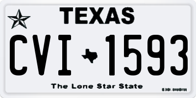 TX license plate CVI1593
