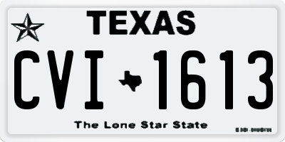 TX license plate CVI1613