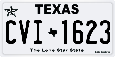 TX license plate CVI1623