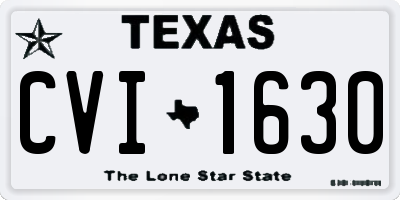 TX license plate CVI1630