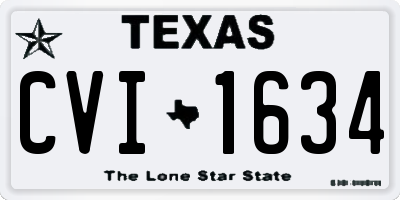 TX license plate CVI1634