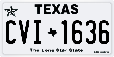 TX license plate CVI1636
