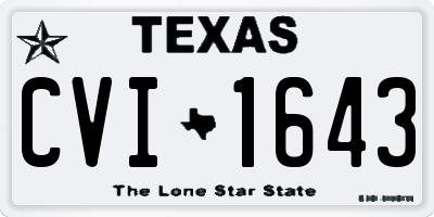 TX license plate CVI1643