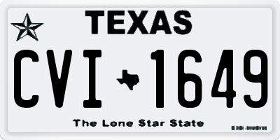 TX license plate CVI1649