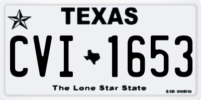 TX license plate CVI1653