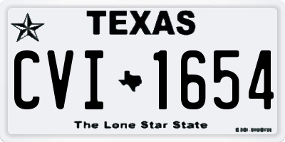 TX license plate CVI1654