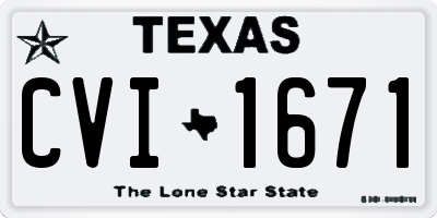 TX license plate CVI1671