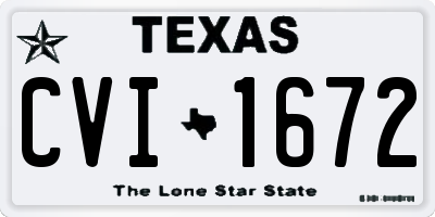 TX license plate CVI1672