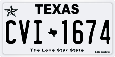TX license plate CVI1674