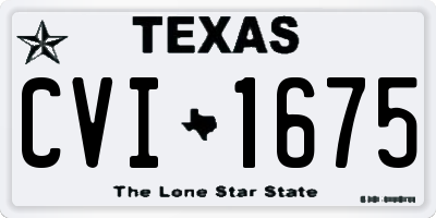 TX license plate CVI1675
