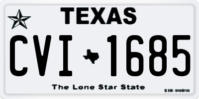 TX license plate CVI1685