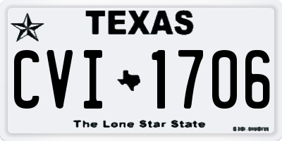 TX license plate CVI1706