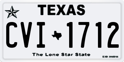 TX license plate CVI1712