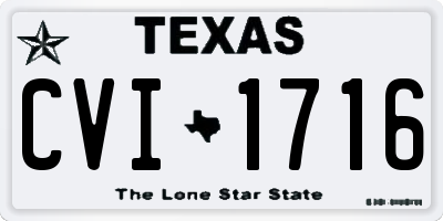 TX license plate CVI1716