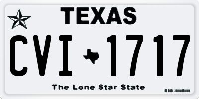 TX license plate CVI1717