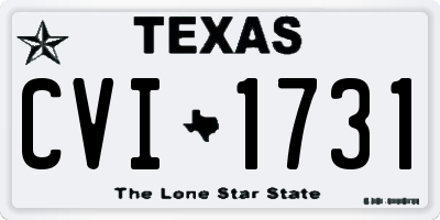 TX license plate CVI1731