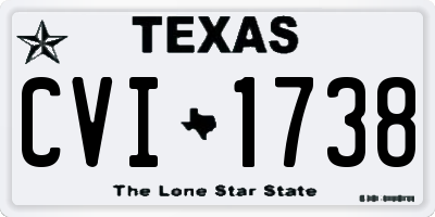 TX license plate CVI1738