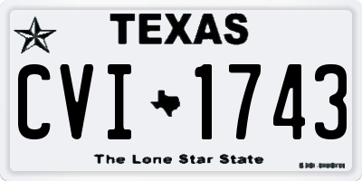 TX license plate CVI1743