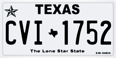 TX license plate CVI1752