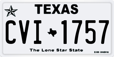 TX license plate CVI1757