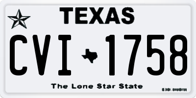 TX license plate CVI1758
