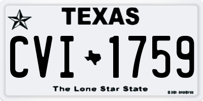 TX license plate CVI1759