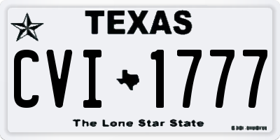 TX license plate CVI1777