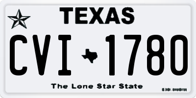 TX license plate CVI1780