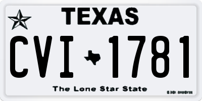 TX license plate CVI1781