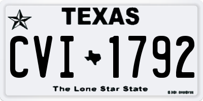 TX license plate CVI1792