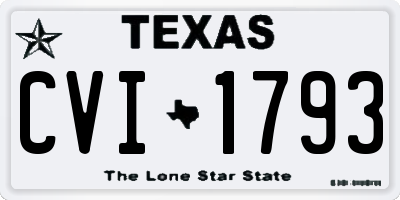 TX license plate CVI1793