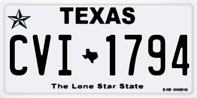 TX license plate CVI1794