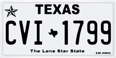 TX license plate CVI1799